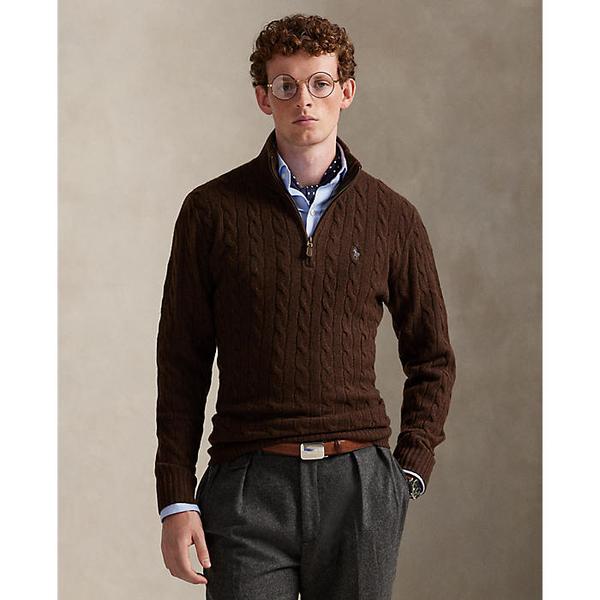 남성 케이블 니트 울 캐시미어 스웨터(MNPOSWE16822356200)