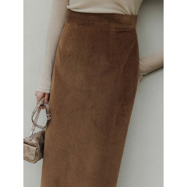 [단독] 베리테 코듀로이 미디스커트