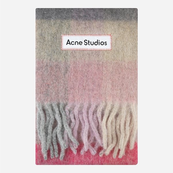 [시흥점] [아크네]5F CA0084 BOB 멀티 체크 머플러 푸시아 라일락