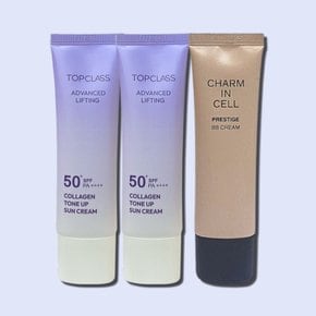 참존 탑클래스 톤업 선크림 50ml 2개 +참인셀 비비크림 50ml (SPF30/PA++)