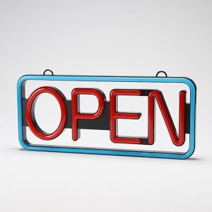  LED 오픈 네온 사인 OPEN 개업선물 간판 보드 (62553)