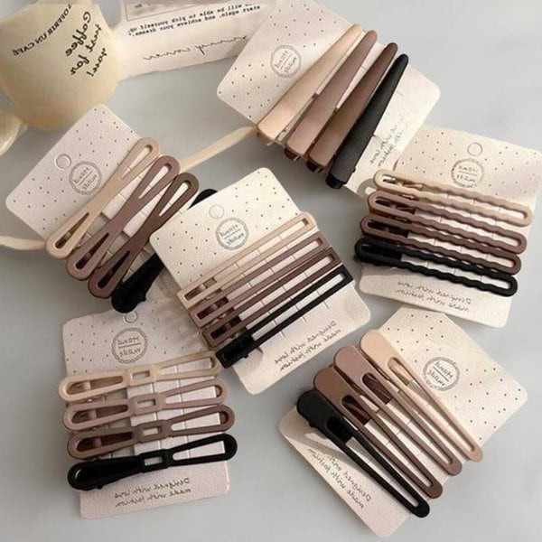 [옷자락] 여성 데일리 톤다운 컬러 논슬립 헤어 집게핀