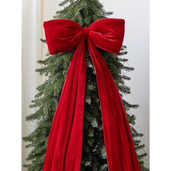 벨벳 드레이프 빅리본 오너먼트 대형 크리스마스 트리소품