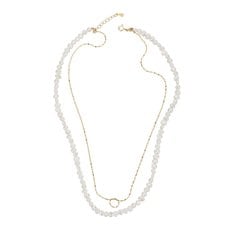 18k gold plated love layered-necklace