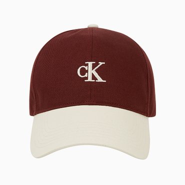 Calvin Klein Jeans ACC 공용 CKJ 스몰 모노그램 컬러 블락 엠브로이더리 볼캡(4G5000G-QCR)