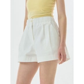 COTTON BANDING SHORT PANTS WHITE