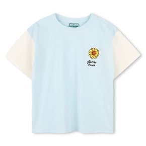 [주니어 14Age] sunflower 자수 포인트 반팔 티셔츠 (25SS_Z255AGT423_라이트블루)