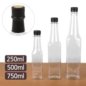 대원 사각와인페트병/더치커피병(500ml/똑딱이중뚜껑)