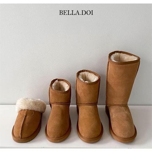 [BELLA.DOI] 소가죽 리얼레더 양털 하프기장 롱 어그부츠(4)