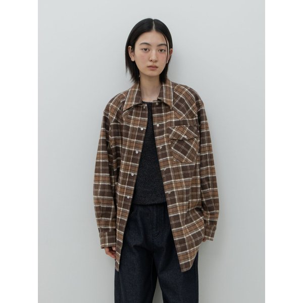 WESTERN CHECK SHIRT / BROWN
