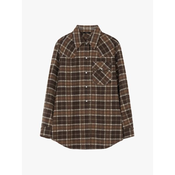 WESTERN CHECK SHIRT / BROWN