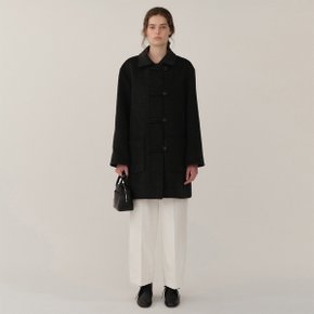 FW24 Jeanne Half Coat Dark-Melange