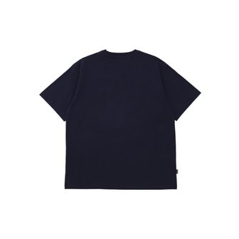 원더플레이스 SMALL LOGO ESSENTIAL T-SHIRTS [NAVY]