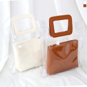 여성용 사각 투명 토트백_P062865962