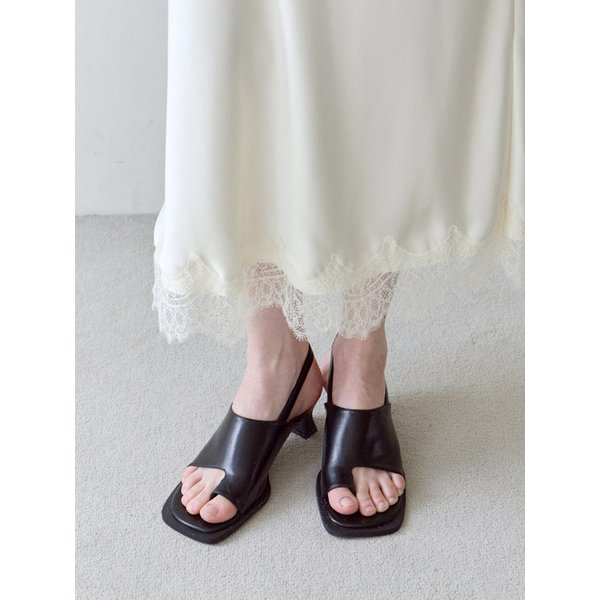 Salina 샐리나 스퀘어토 슬링백 미드힐 샌들_S505_3colors_4.5cm