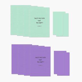 칼라레터 5 편지지 세트 1000
