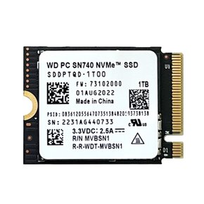 WD 2230 SSD 1TB/2TB 스팀덱 SSD 교체 호환 SN740 M2 NVME +2230전환2242/2280