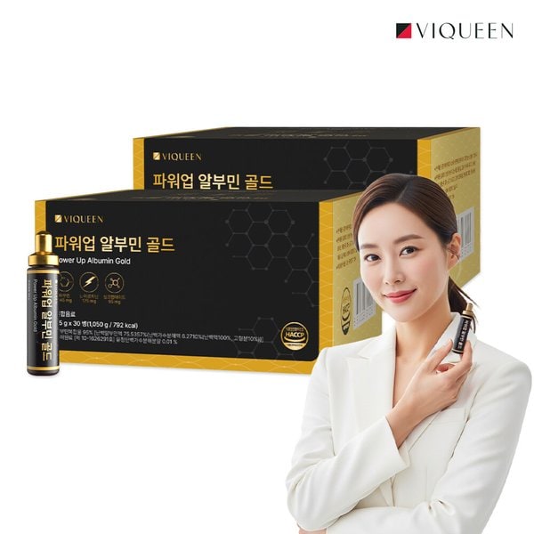 [1+1] 바이퀸 파워업 마시는 알부민 골드 고함량 35g x 30병