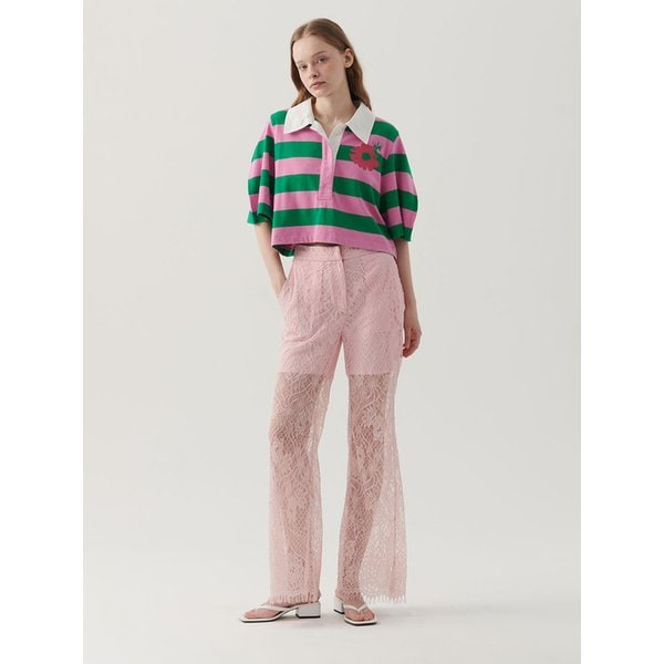 플라워 레이스 시스루 팬츠 (LIGHT PINK)