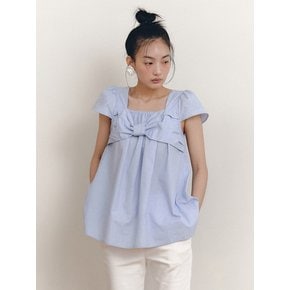 Lily Twist Ribbon Blouse_blue