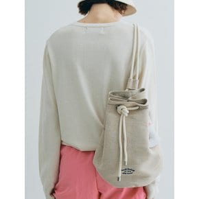 LINEN BUCKET BAG - NATURAL