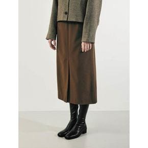 Wool H-line Skirt(Brown)