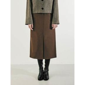 Wool H-line Skirt(Brown)