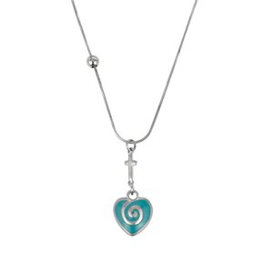 heartmaze necklace-blue