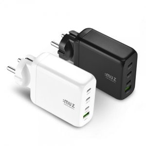 엠지솔루션 MG/ iMUZ USB-PD PPS/QC4  120W 4포트 GaN 충전기 블랙