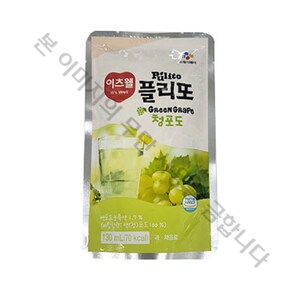 이츠웰 플리또주스 130ml 청포도 40개 빨대없음