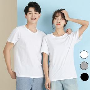 남여공용 기본 라운드 무지 반팔 티셔츠 (S10467946)