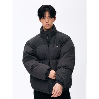 미스터차일드 스마일 패딩 깅엄체크 블랙