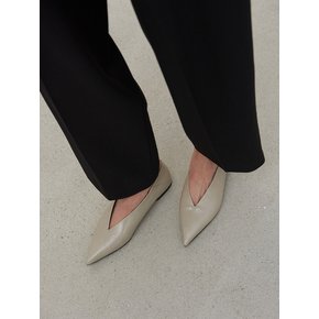 Ines Flat Leather Beige