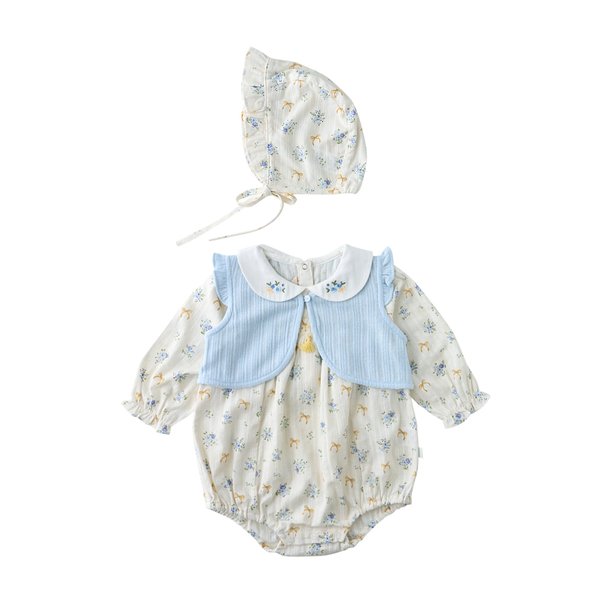 [여주점] [오프라벨 여주점] 밍크뮤 (BL) 리본플라워SET바디수트 (35112-604-10)