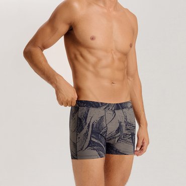 한로 Fancy Micro Quick Dry Boxer Briefs (73125_striped palm print)
