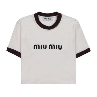 미우미우 여성 반팔 티셔츠 MJN427 133N F0304