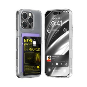 카드 2장 수납 아이폰16 프로 프로맥스 플러스 아이폰 카드 케이스 투명 iPhone 16 Pro Max Plus