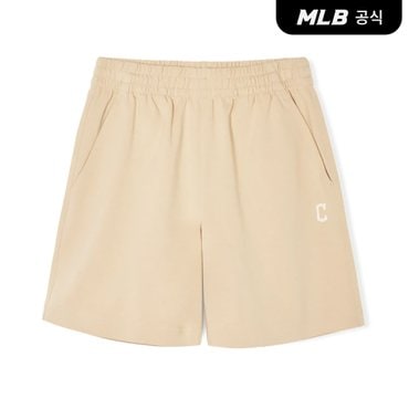 MLB [코리아공식]베이직 스몰로고 5부 반바지 CLE (L.Beige)