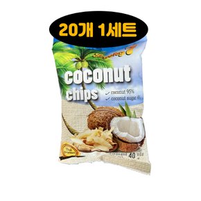 럭키세븐 코코넛칩 40g 20봉 1박스, 800g