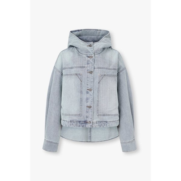 [파주점] 드로스트링 후드 데님 셔츠 자켓 7126255106