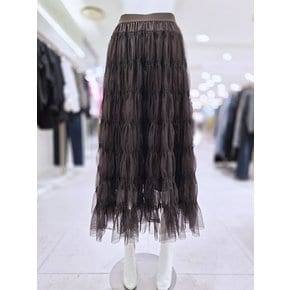 밴딩 주름 쉬폰 롱 스커트 MN10SK408