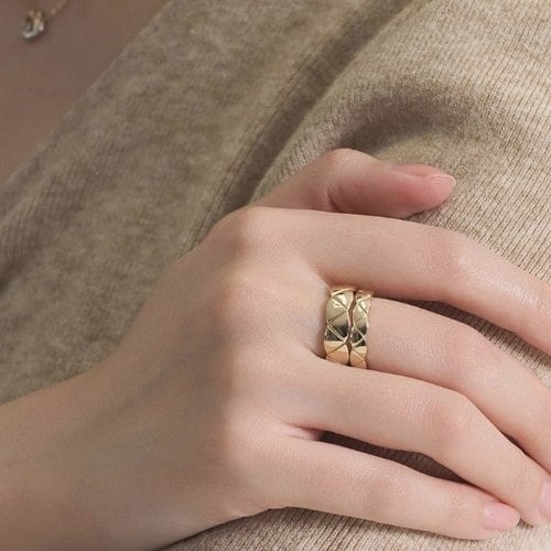 14K 골든리프 이터니티 골드 반지(S) LRS25013G