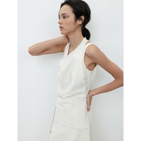 Draped Halter Top_Cream