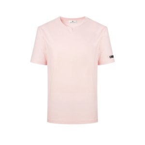 헤지스골프 [23SS] [Online Limited]핑크 변형 스플릿넥 반팔 티셔츠 HUTS3B931P1
