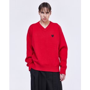 [파주점] 지제로 엠블럼 브이넥 니트 SH2KT804RD