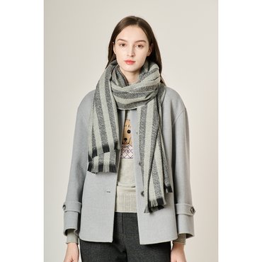 BCBG 투톤 헤링본 머플러 (B2W0A411)