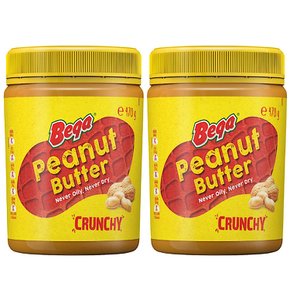 베가 크런치 피넛 버터 땅콩잼 Bega Peanut Butter Crunchy 470g 2개