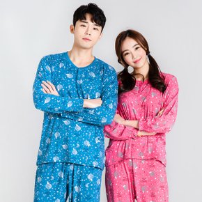 동물 잠옷 커플 면 바지 여성 홈웨어 파자마 원피스
