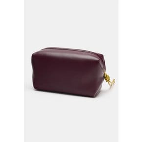 레더 지퍼 파우치 / 6773/710/624 BURGUNDY RED