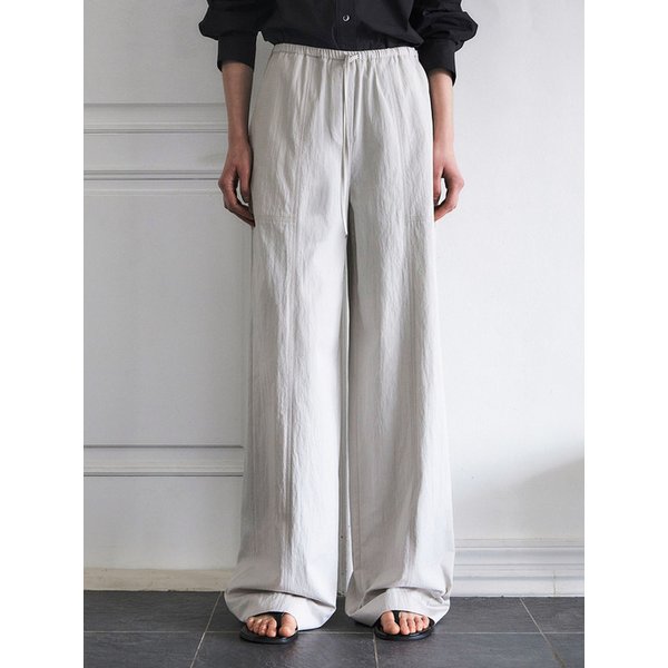 코튼 나일론 컴포트 와이드 팬츠_3COLORS
